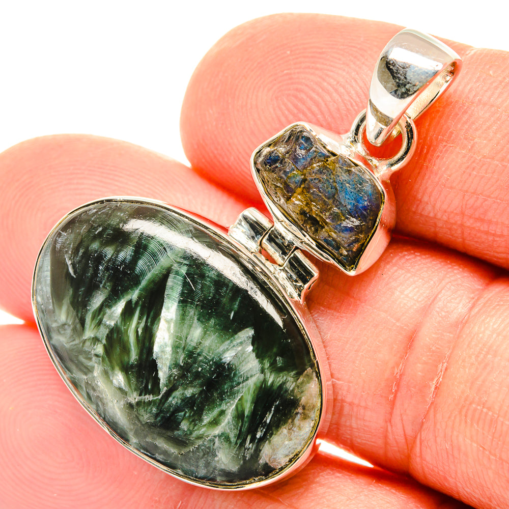 Seraphinite Pendants handcrafted by Ana Silver Co - PD26614
