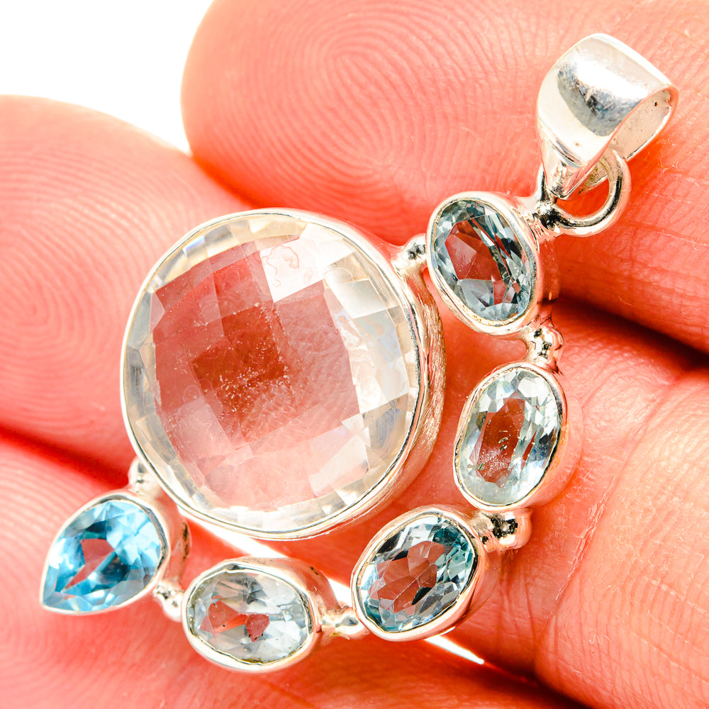 White Quartz Pendants handcrafted by Ana Silver Co - PD26622