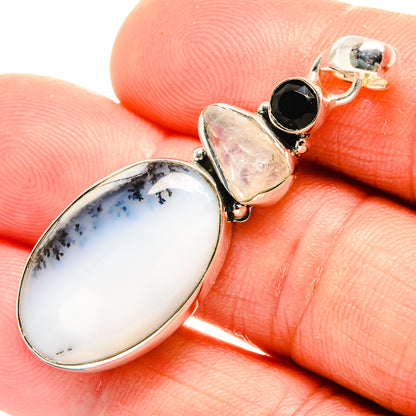 Dendritic Opal Pendants handcrafted by Ana Silver Co - PD26623