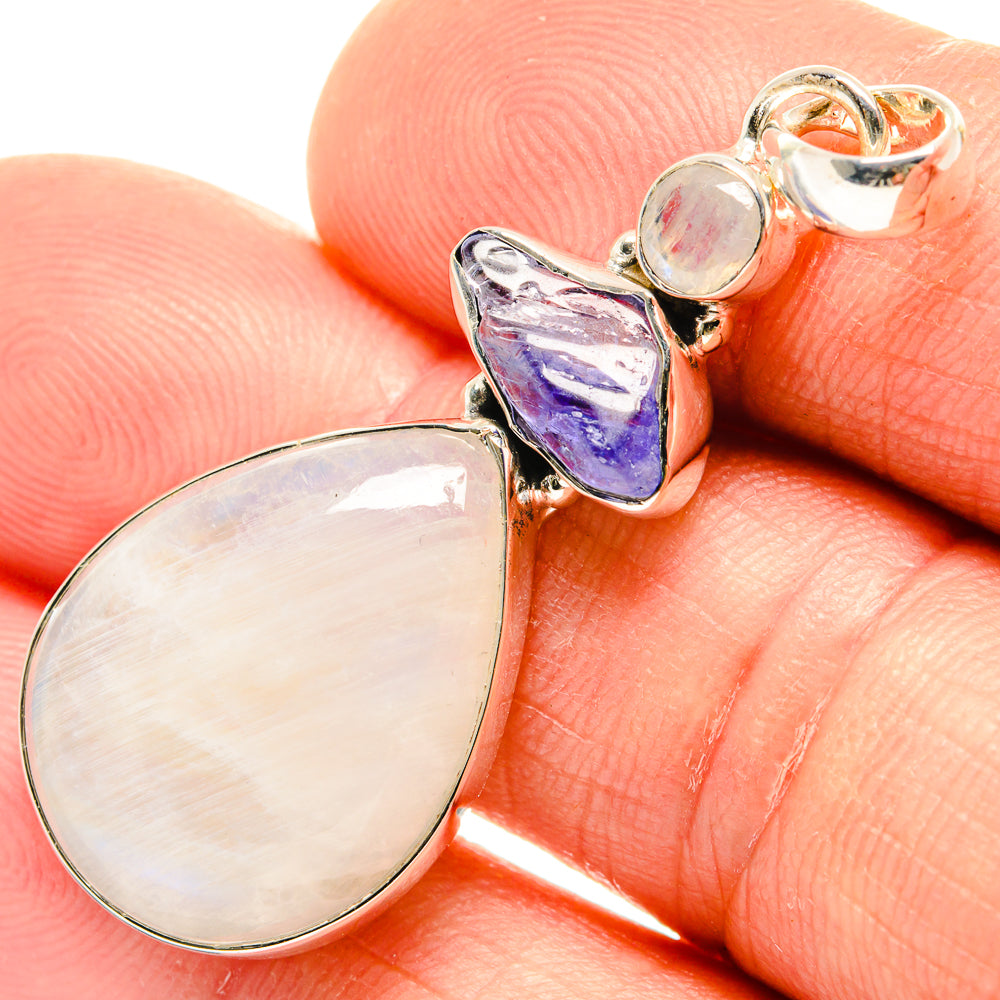 Rainbow Moonstone Pendants handcrafted by Ana Silver Co - PD26629