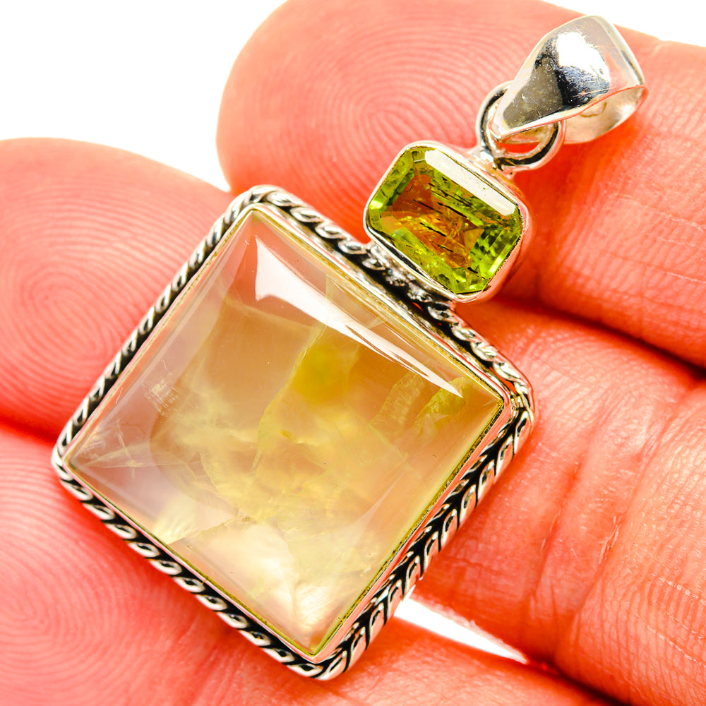 Prehnite Pendants handcrafted by Ana Silver Co - PD26658