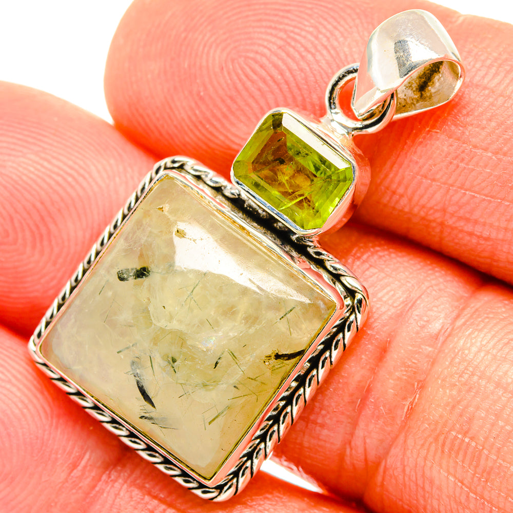 Prehnite Pendants handcrafted by Ana Silver Co - PD26659