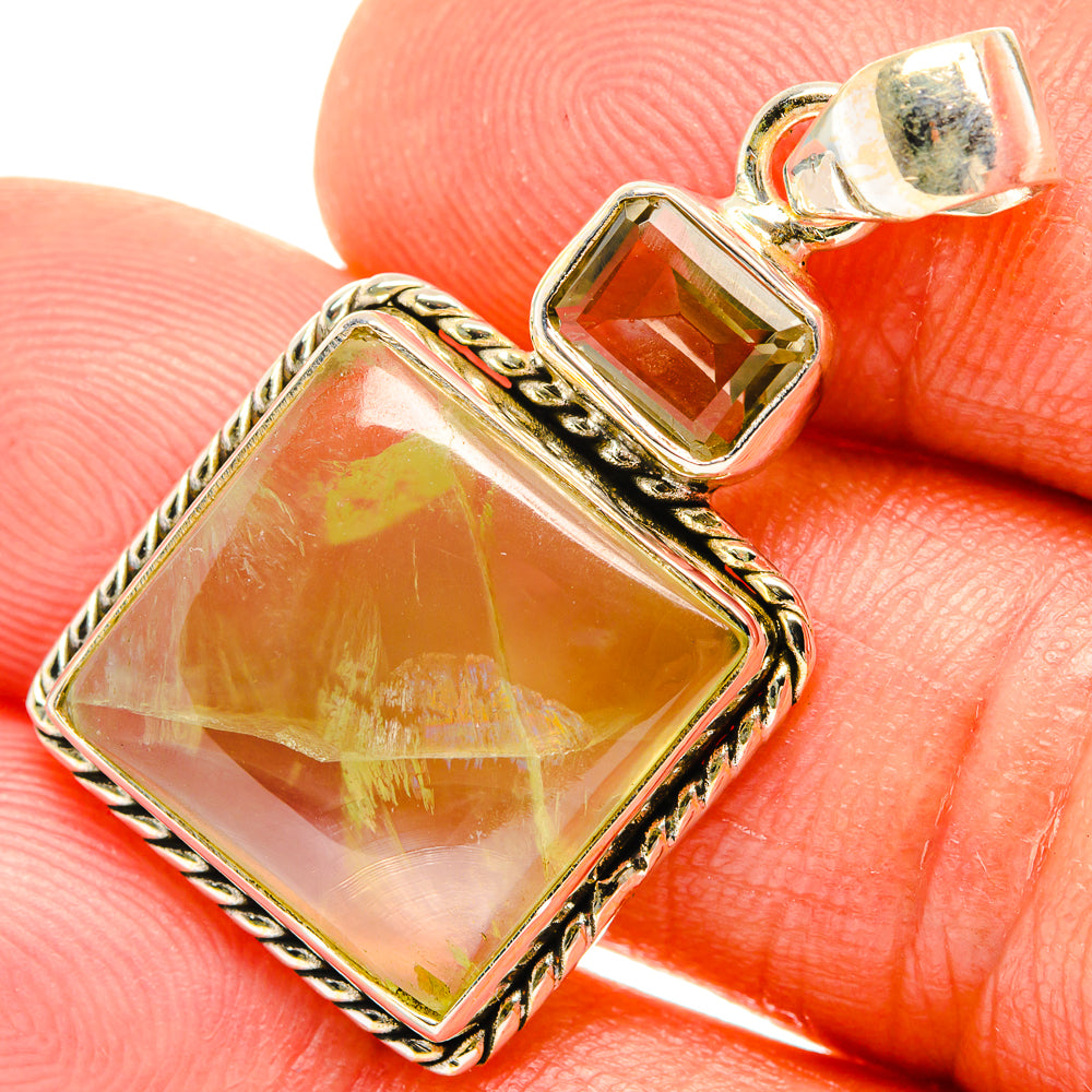 Prehnite Pendants handcrafted by Ana Silver Co - PD26660