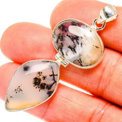 Dendritic Opal Pendants handcrafted by Ana Silver Co - PD26669