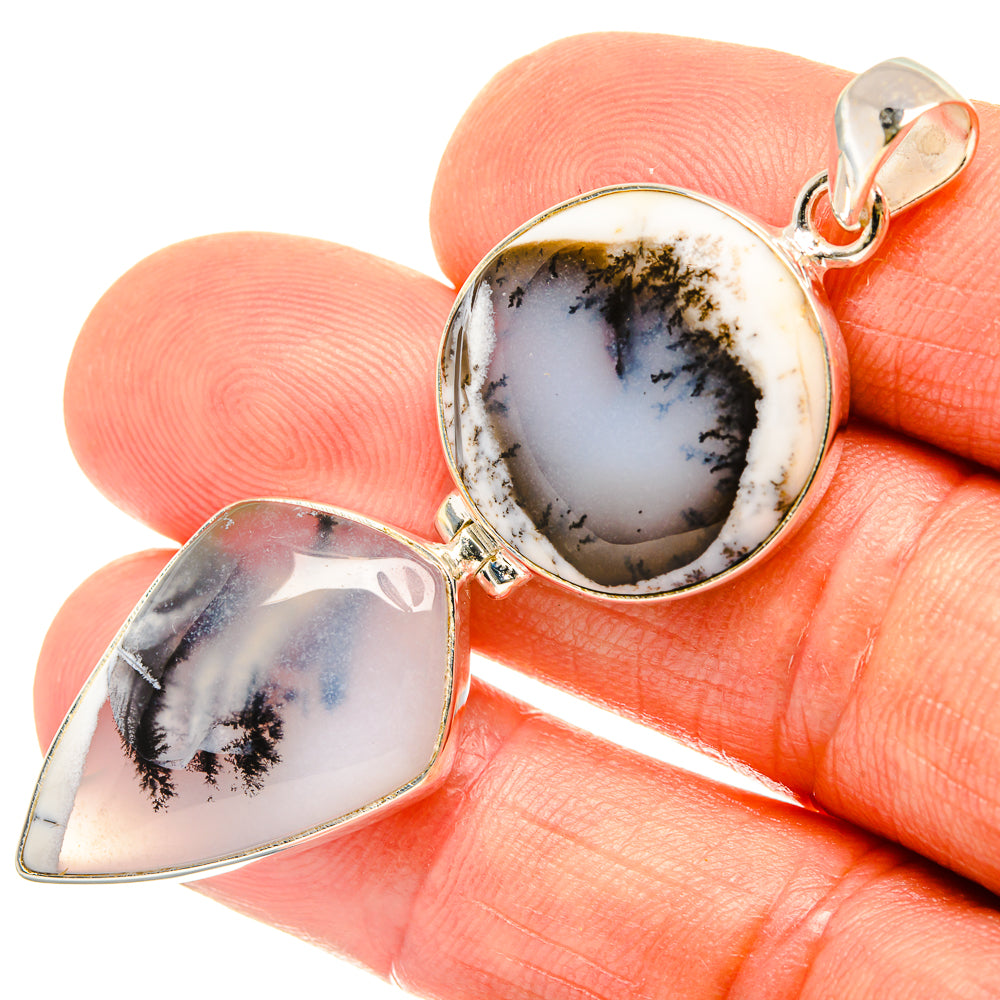 Dendritic Opal Pendants handcrafted by Ana Silver Co - PD26670