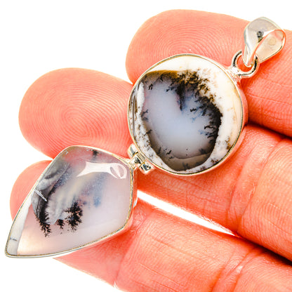 Dendritic Opal Pendants handcrafted by Ana Silver Co - PD26670