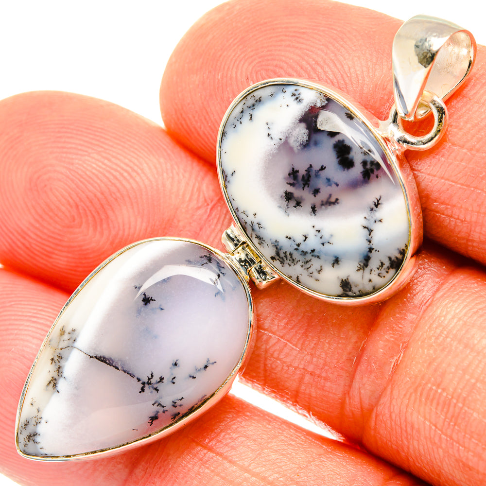 Dendritic Opal Pendants handcrafted by Ana Silver Co - PD26672