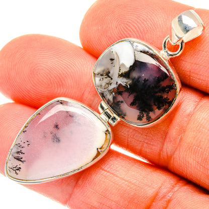 Dendritic Opal Pendants handcrafted by Ana Silver Co - PD26673