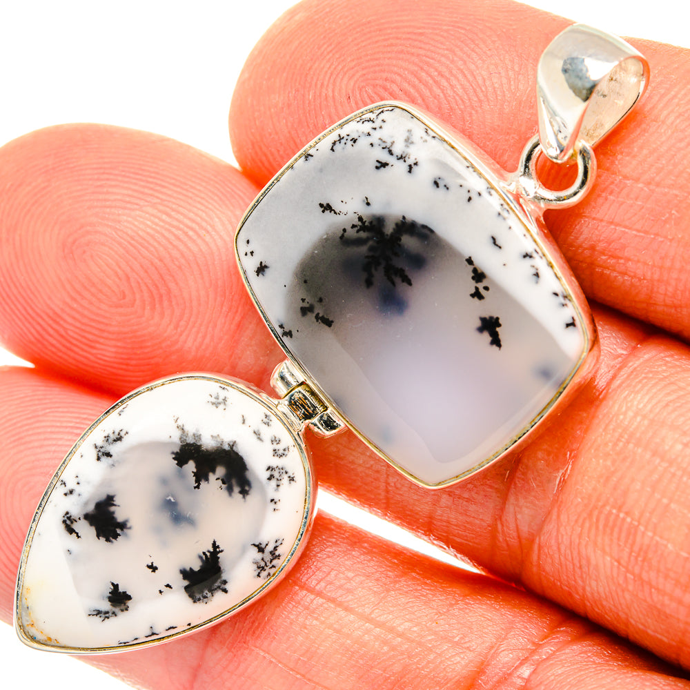 Dendritic Opal Pendants handcrafted by Ana Silver Co - PD26674