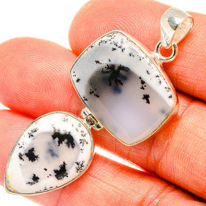 Dendritic Opal Pendants handcrafted by Ana Silver Co - PD26674