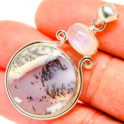 Dendritic Opal Pendants handcrafted by Ana Silver Co - PD26675