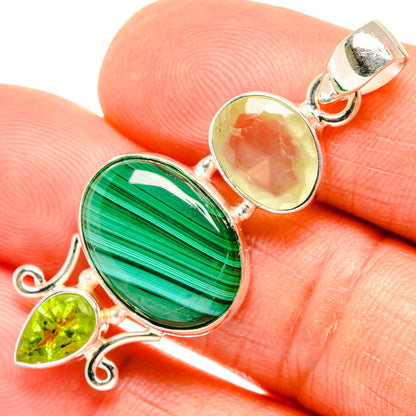 Malachite Pendants handcrafted by Ana Silver Co - PD26679