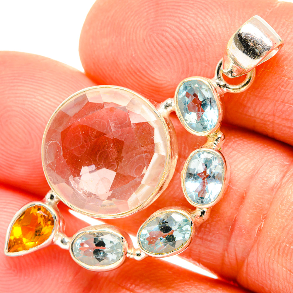 White Quartz Pendants handcrafted by Ana Silver Co - PD26683