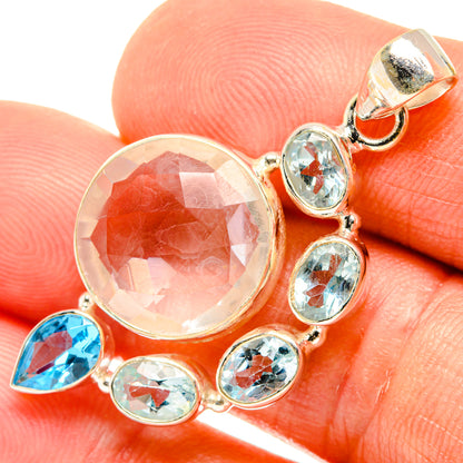 White Quartz Pendants handcrafted by Ana Silver Co - PD26684