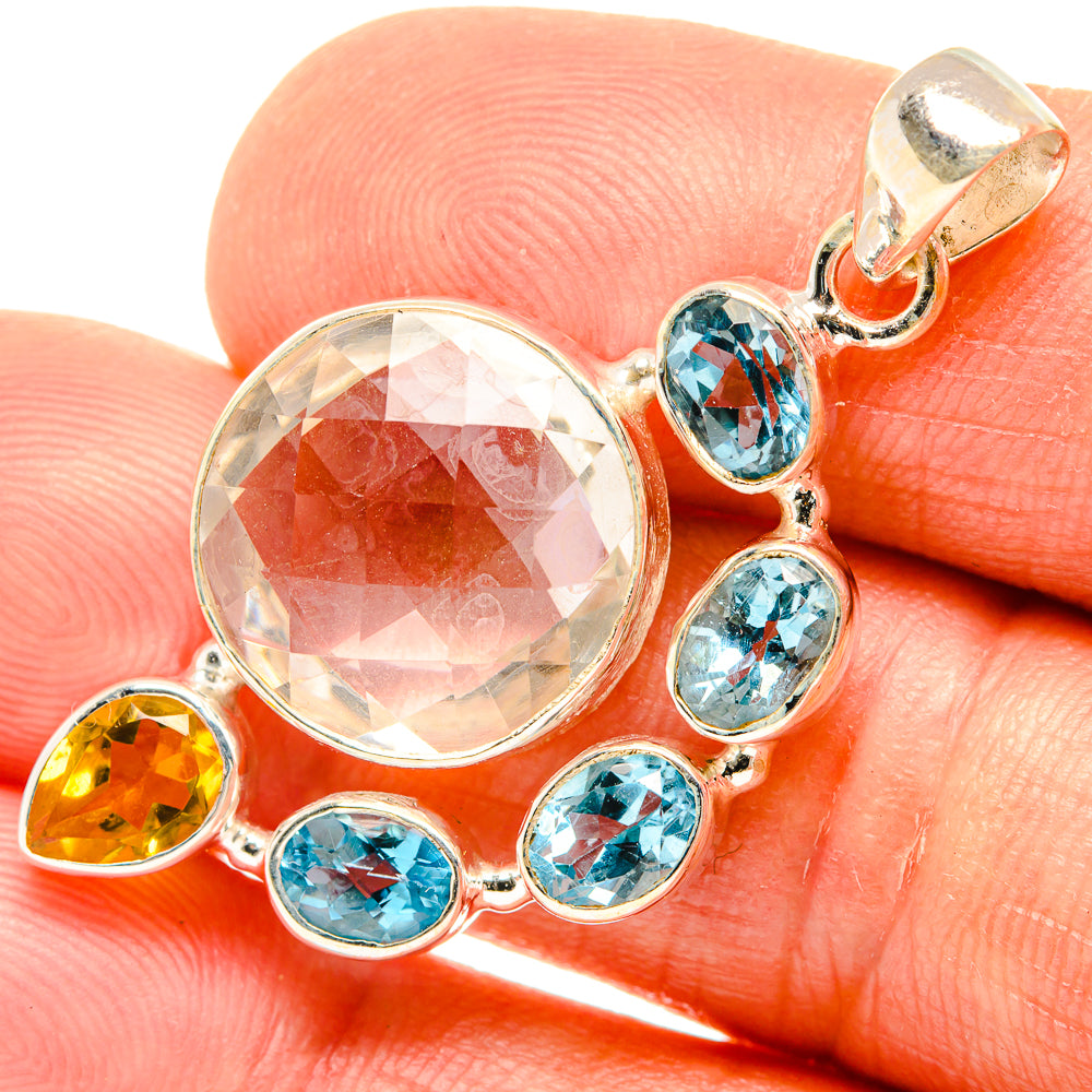 White Quartz Pendants handcrafted by Ana Silver Co - PD26686
