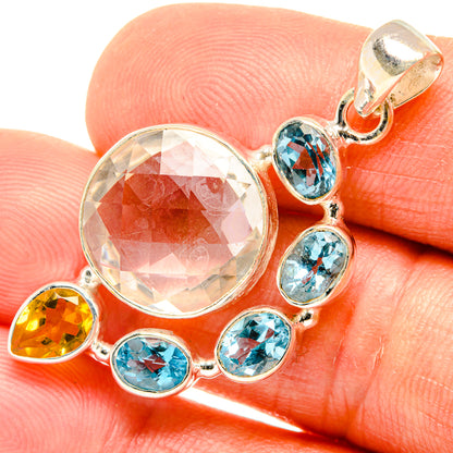 White Quartz Pendants handcrafted by Ana Silver Co - PD26686