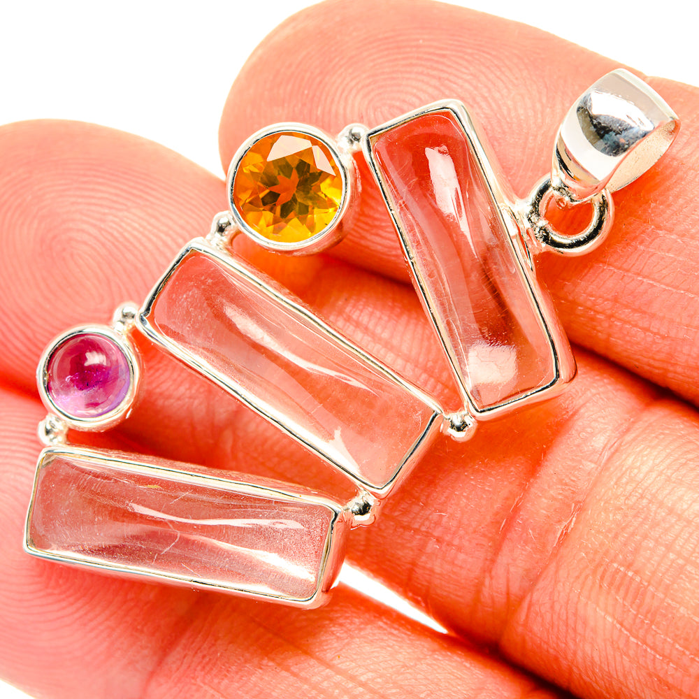 White Quartz Pendants handcrafted by Ana Silver Co - PD26689