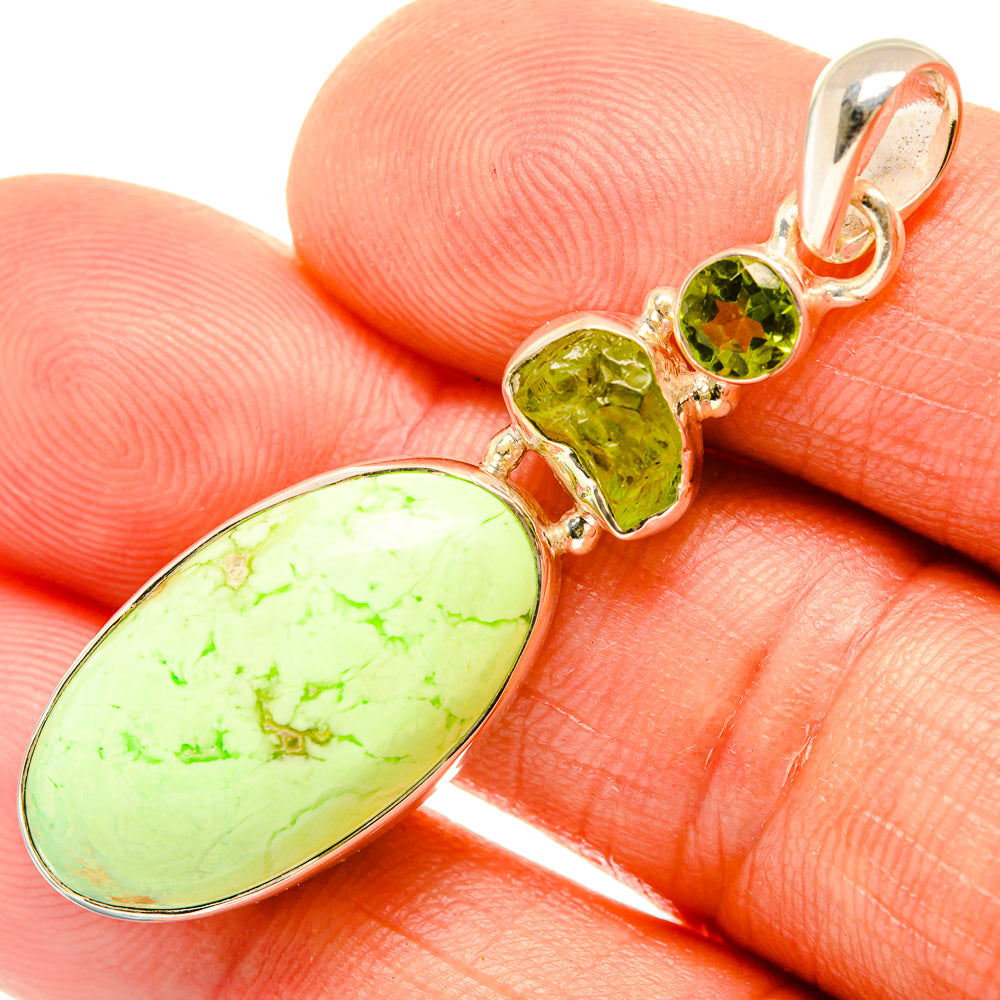 Lemon Chrysoprase Pendants handcrafted by Ana Silver Co - PD26701