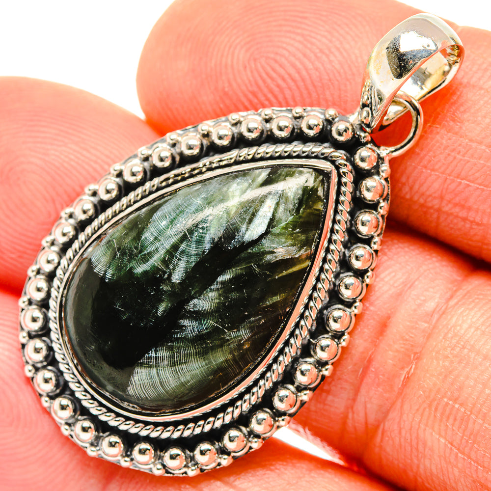 Seraphinite Pendants handcrafted by Ana Silver Co - PD26704