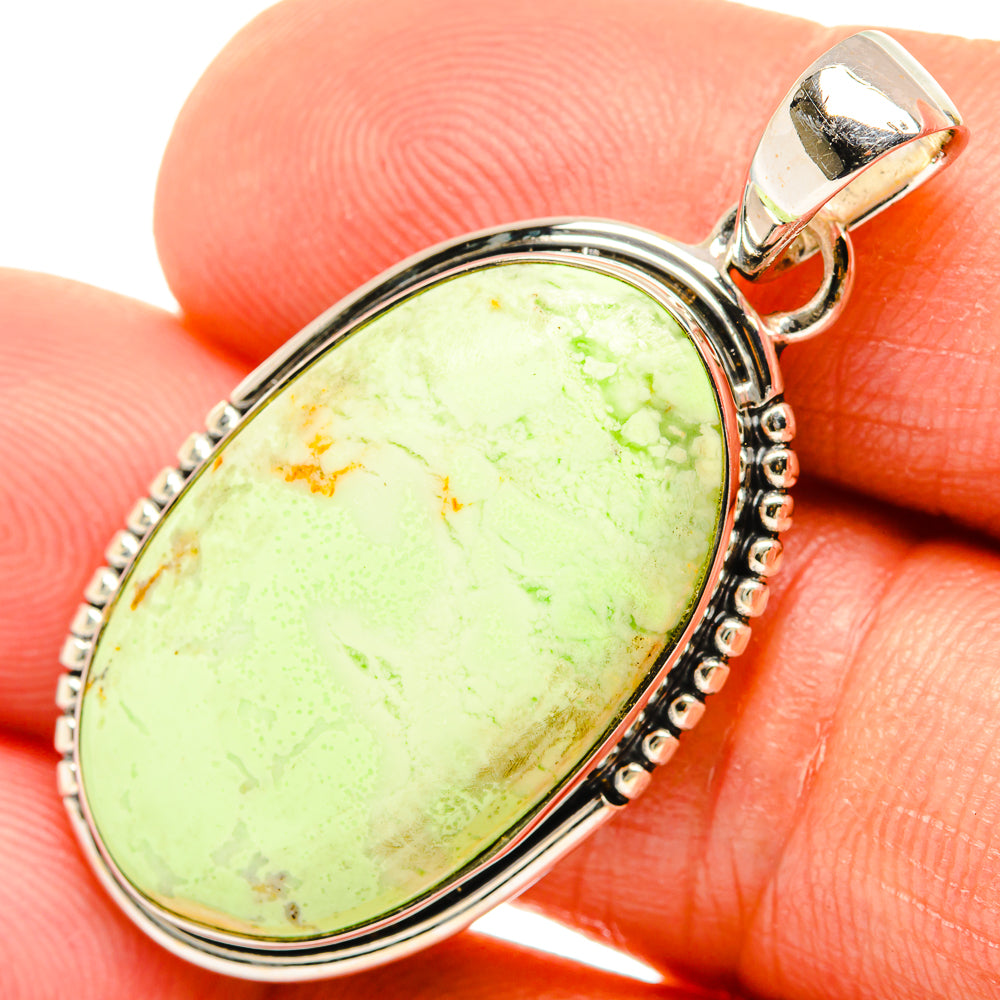 Lemon Chrysoprase Pendants handcrafted by Ana Silver Co - PD26705