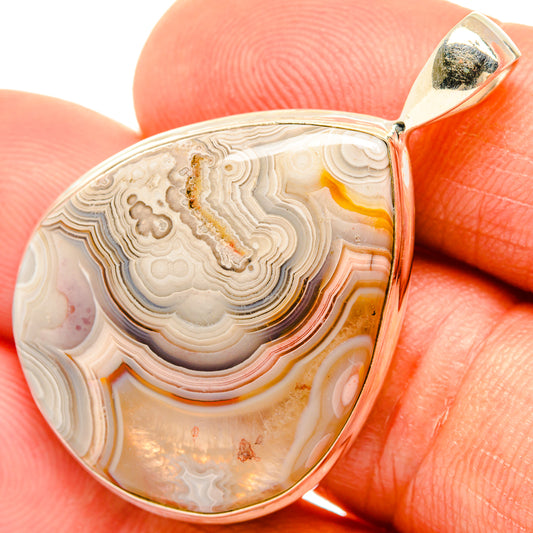 Laguna Lace Agate Pendants handcrafted by Ana Silver Co - PD26708
