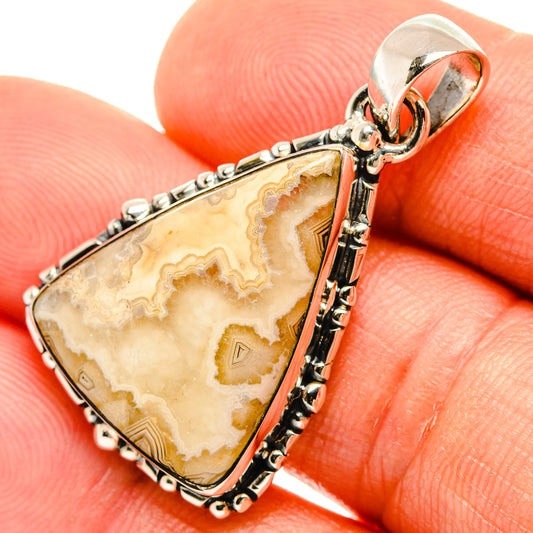 Laguna Lace Agate Pendants handcrafted by Ana Silver Co - PD26710