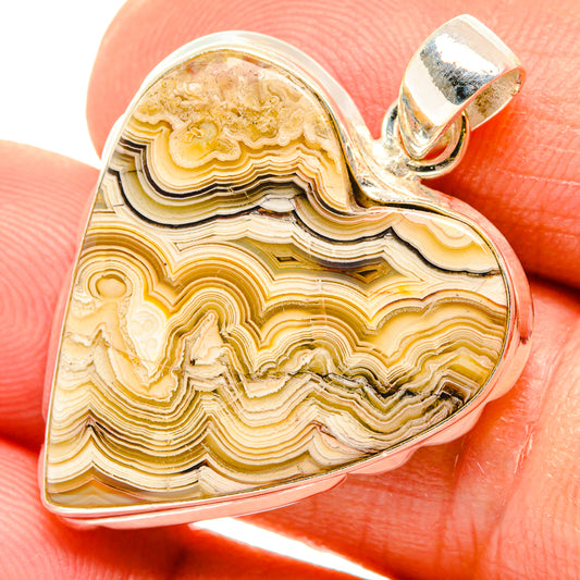 Laguna Lace Agate Pendants handcrafted by Ana Silver Co - PD26712
