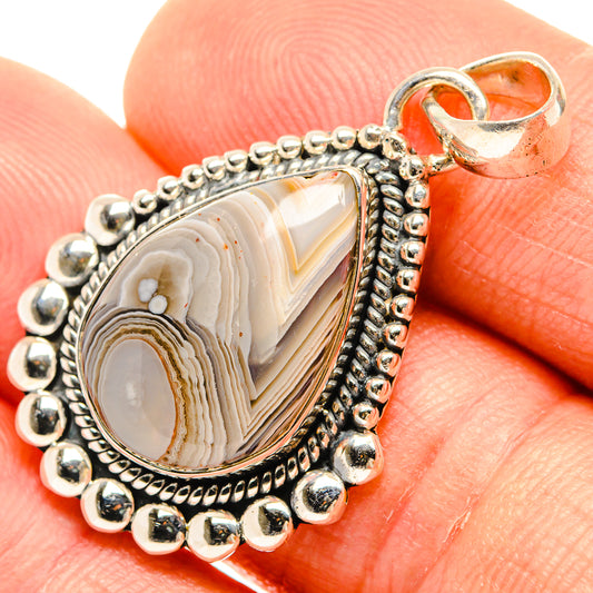 Laguna Lace Agate Pendants handcrafted by Ana Silver Co - PD26734