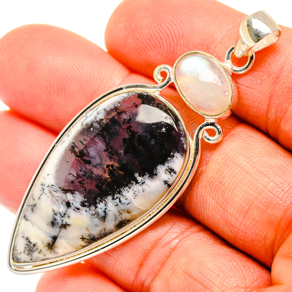Dendritic Opal Pendants handcrafted by Ana Silver Co - PD26743
