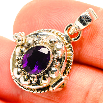 Purple Spinel Pendants handcrafted by Ana Silver Co - PD26777