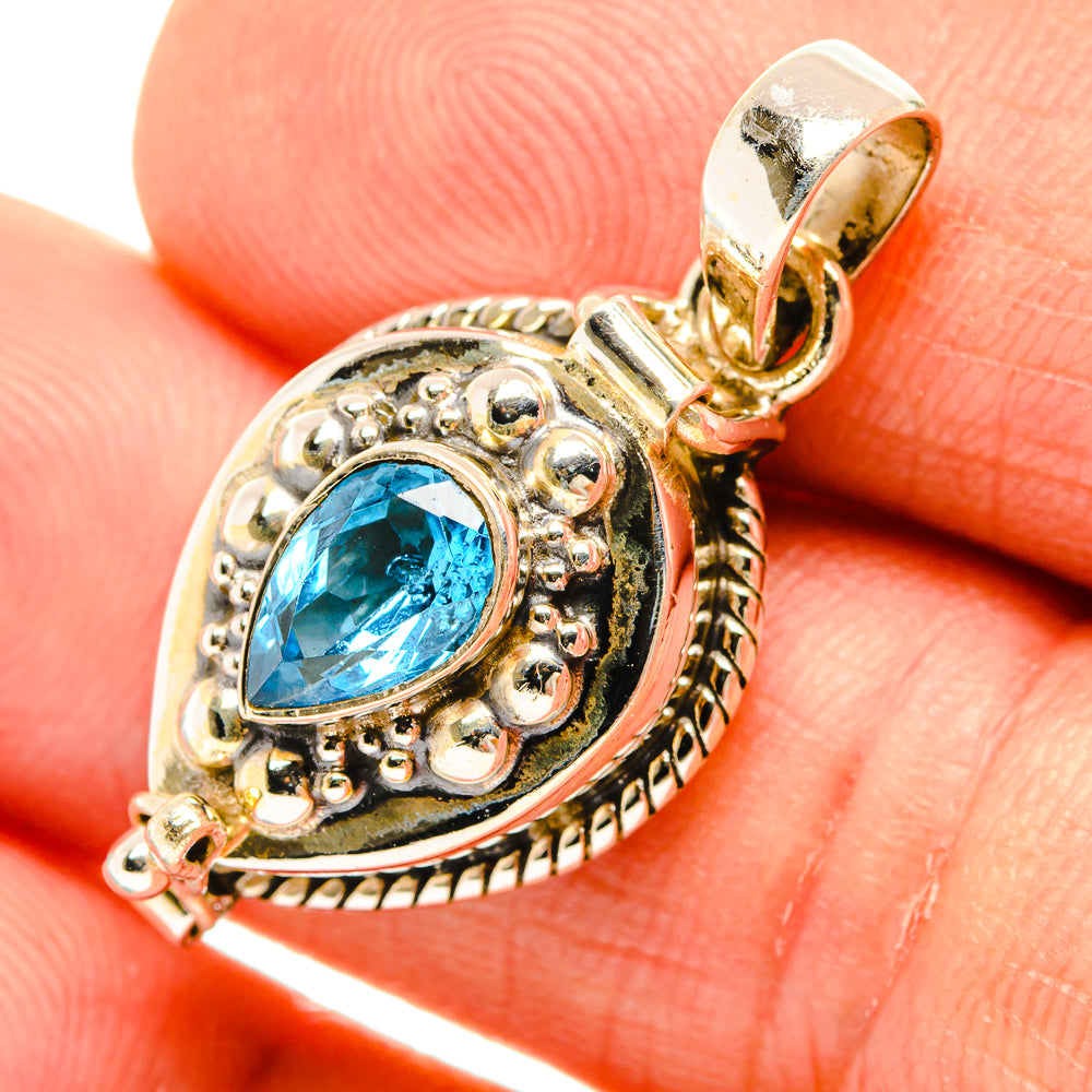 Blue Topaz Pendants handcrafted by Ana Silver Co - PD26785