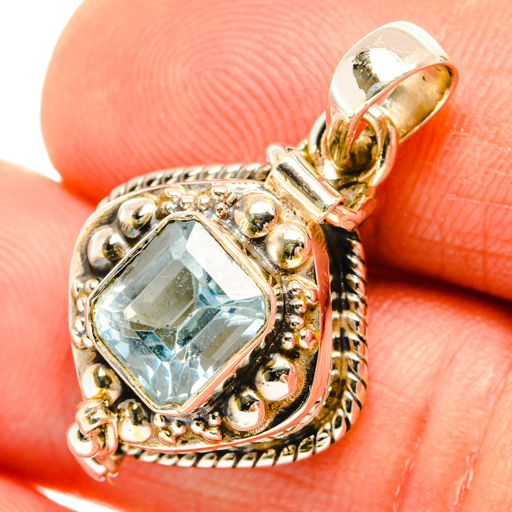 Blue Topaz Pendants handcrafted by Ana Silver Co - PD26786