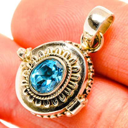 Blue Topaz Pendants handcrafted by Ana Silver Co - PD26787