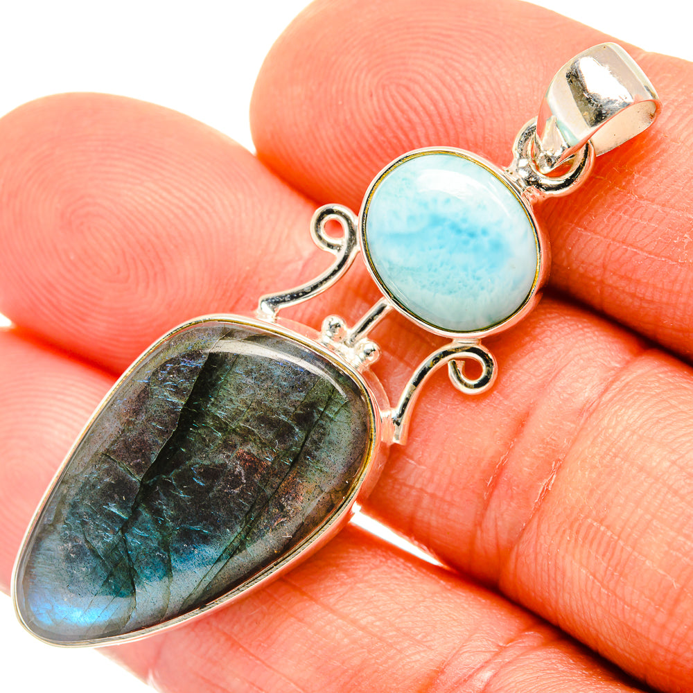 Labradorite Pendants handcrafted by Ana Silver Co - PD26811
