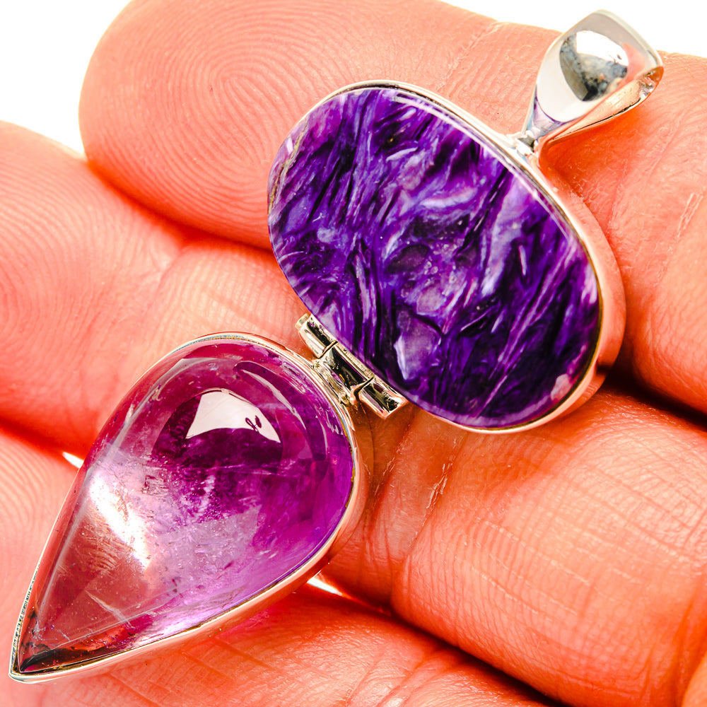 Charoite Pendants handcrafted by Ana Silver Co - PD26816