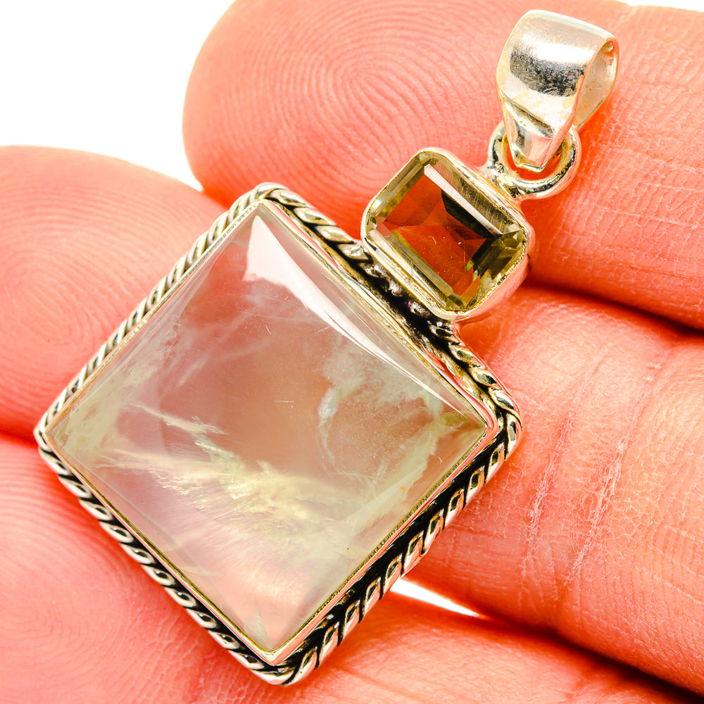 Prehnite Pendants handcrafted by Ana Silver Co - PD26833