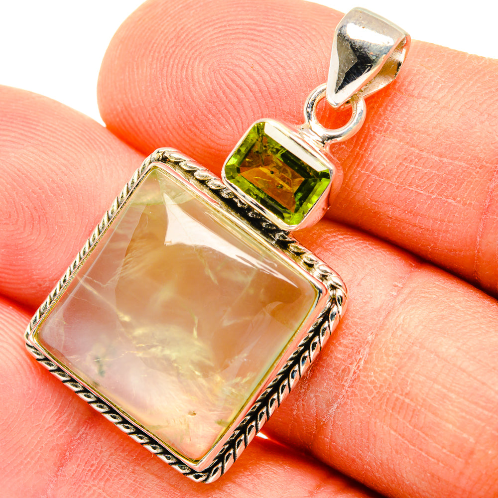 Prehnite Pendants handcrafted by Ana Silver Co - PD26835