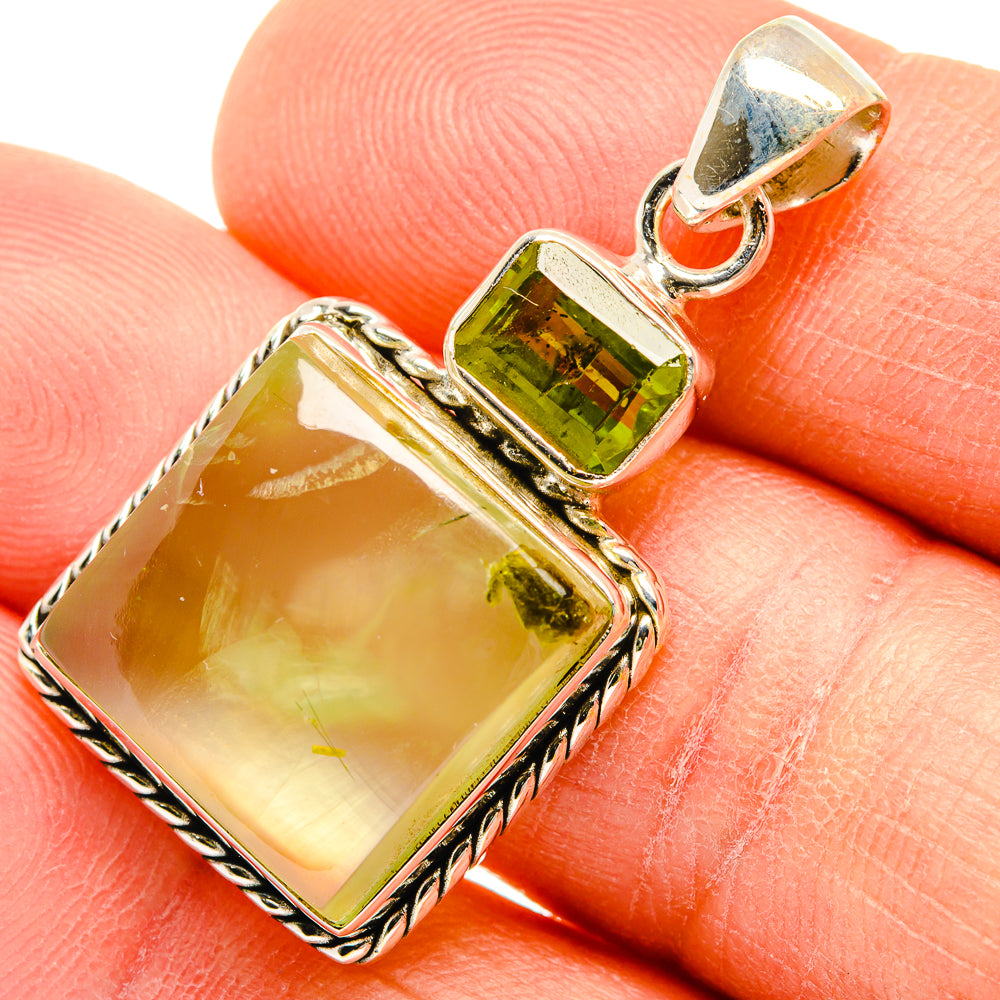 Prehnite Pendants handcrafted by Ana Silver Co - PD26837