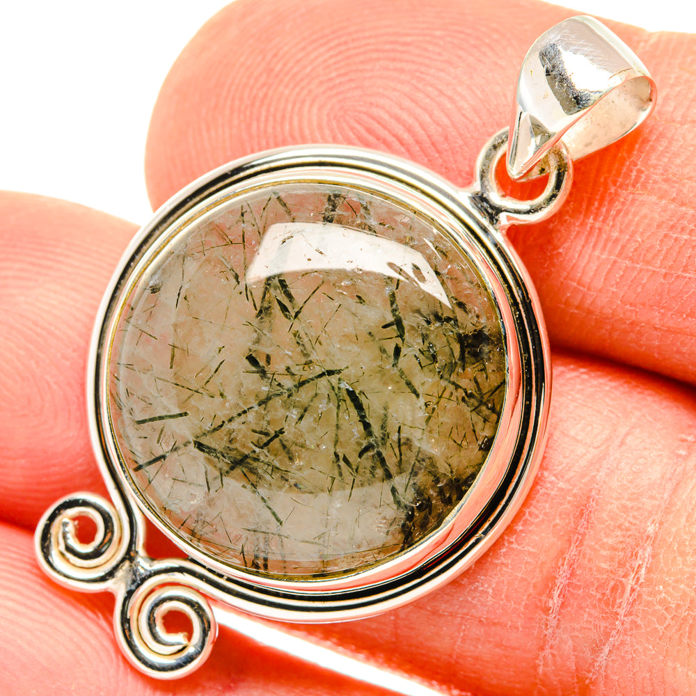 Tourmalinated Quartz Pendants handcrafted by Ana Silver Co - PD26847