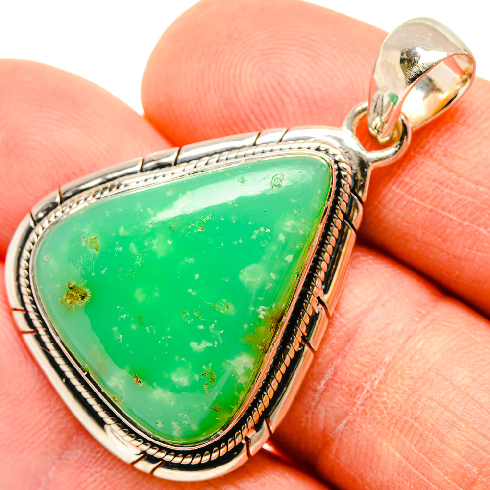 Chrysoprase Pendants handcrafted by Ana Silver Co - PD26857