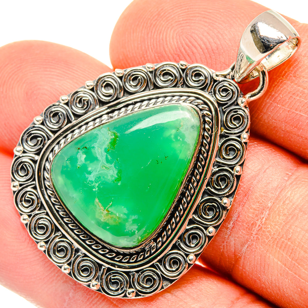 Chrysoprase Pendants handcrafted by Ana Silver Co - PD26861