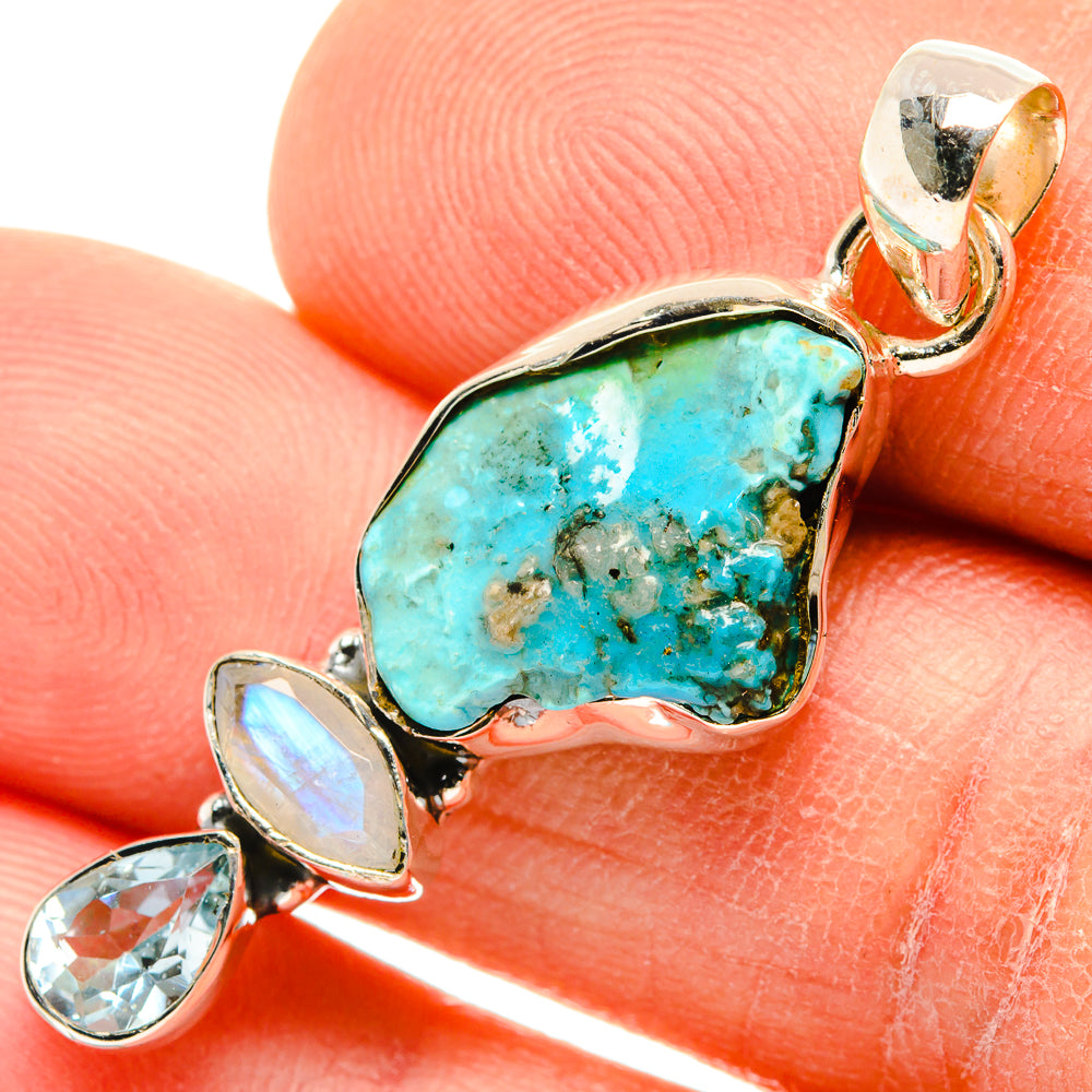 Chrysocolla Pendants handcrafted by Ana Silver Co - PD26864
