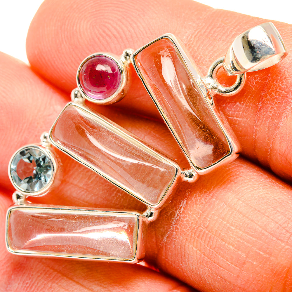 White Quartz Pendants handcrafted by Ana Silver Co - PD26872
