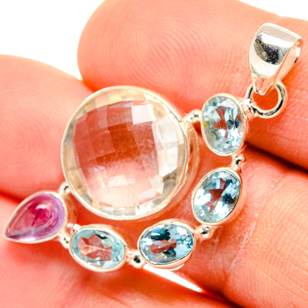 White Quartz Pendants handcrafted by Ana Silver Co - PD26873