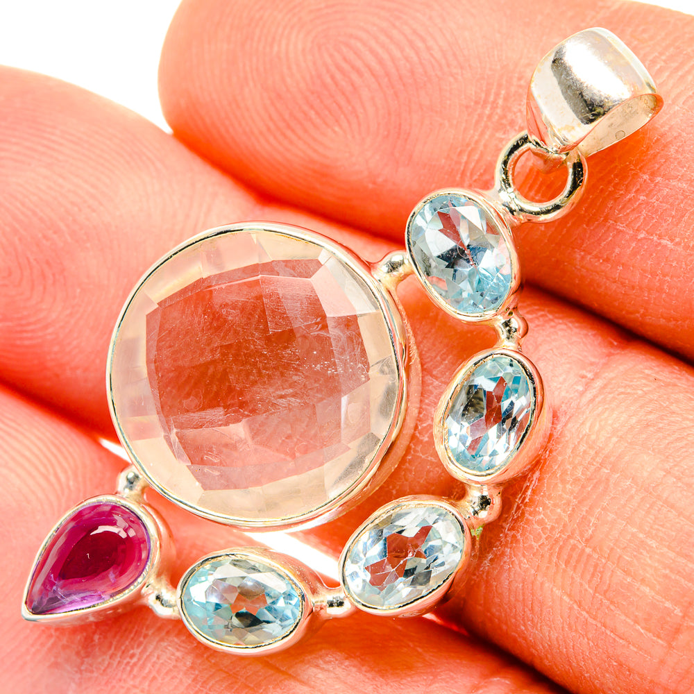 White Quartz Pendants handcrafted by Ana Silver Co - PD26874