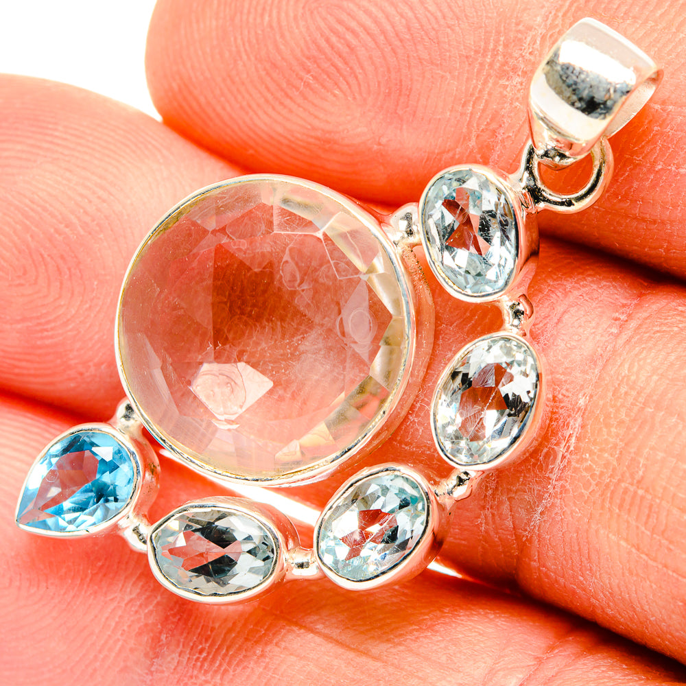 White Quartz Pendants handcrafted by Ana Silver Co - PD26875