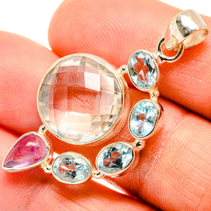 White Quartz Pendants handcrafted by Ana Silver Co - PD26878
