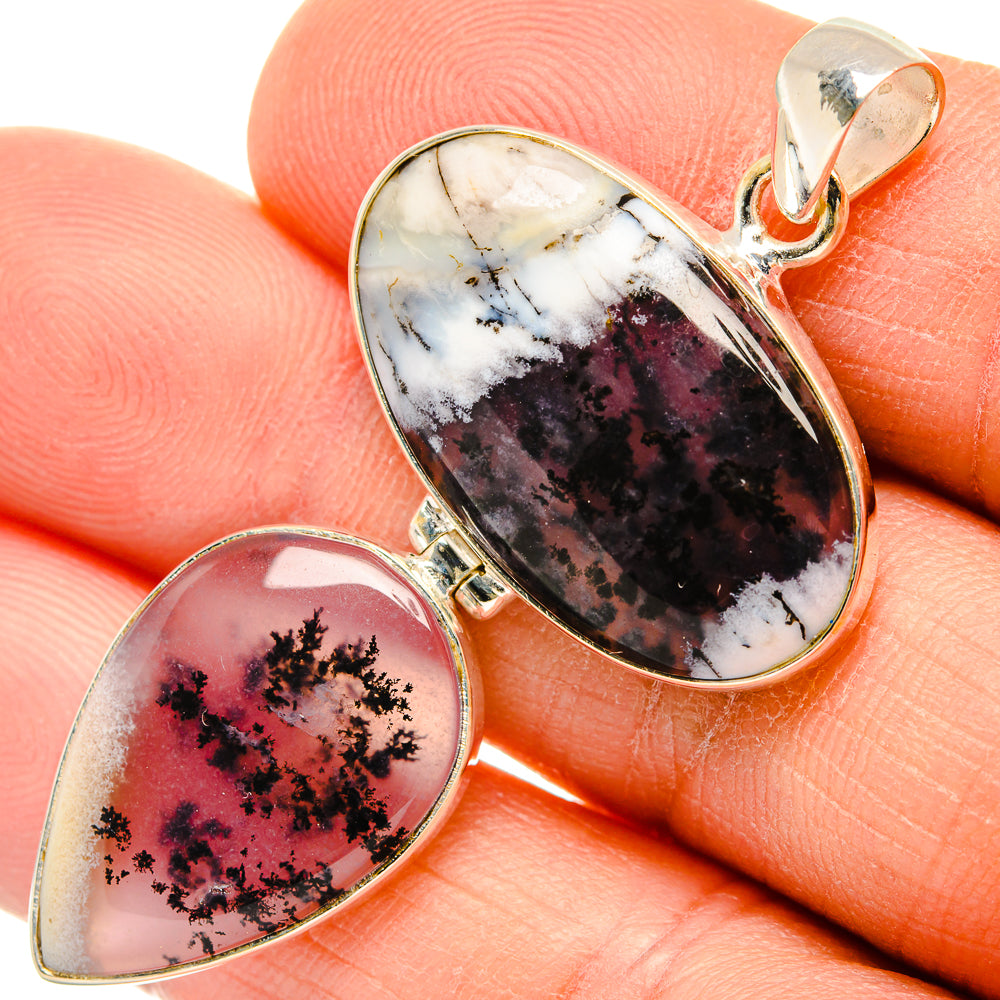 Dendritic Opal Pendants handcrafted by Ana Silver Co - PD26879