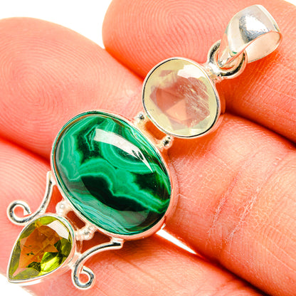 Malachite Pendants handcrafted by Ana Silver Co - PD26884