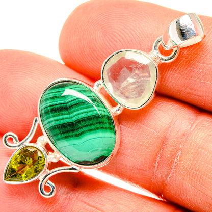 Malachite Pendants handcrafted by Ana Silver Co - PD26885